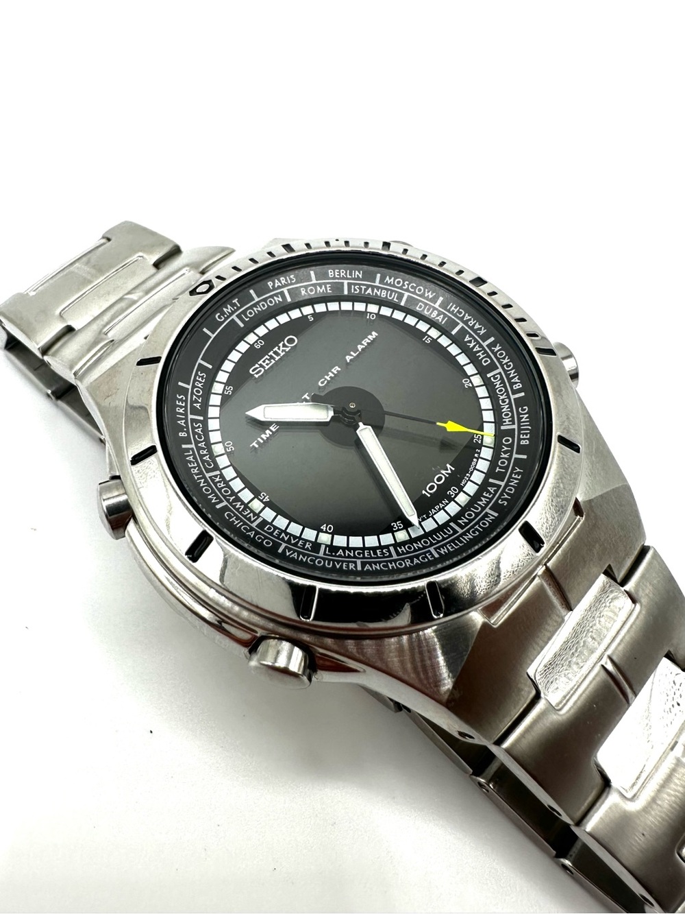 Vintage Seiko SNJ003 Sportura World Time Watch